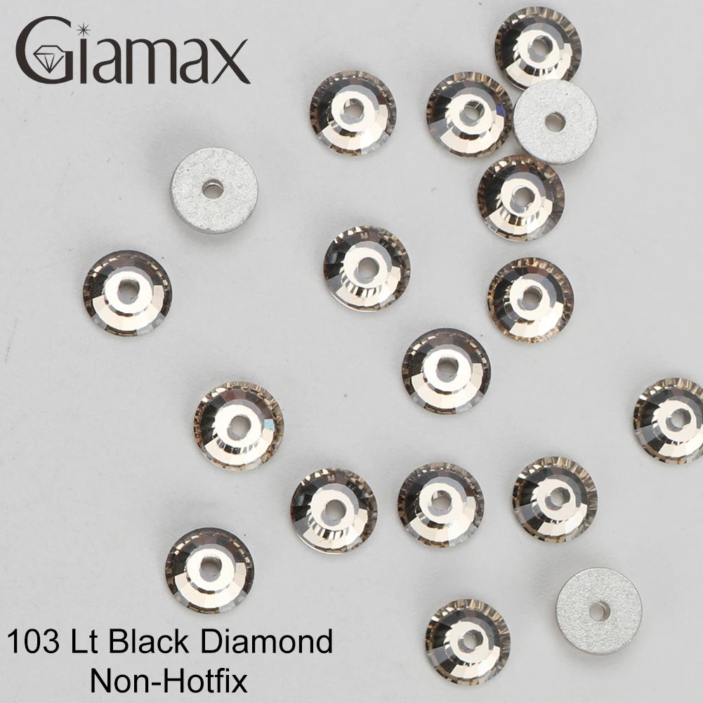 Giamax Purple Velvet Topaz Crystal Rhinestones - Flatback AB Sewing Stones for Garments, Clothes & Bags