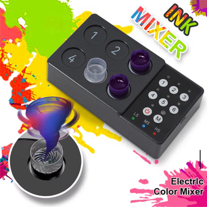 Tattoo Ink Vortex Mixer — Wireless Magnetic Anti-Sedimentation Pigment Stirrer with 100pcs Ink Cups