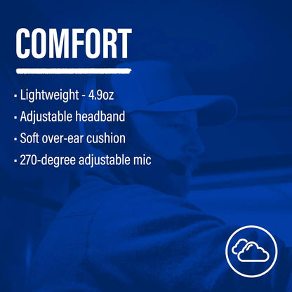 Premium Trucker Bluetooth Headset – Wireless Noise-Canceling Mono Headset with Mic, 30-Hour Talk Time