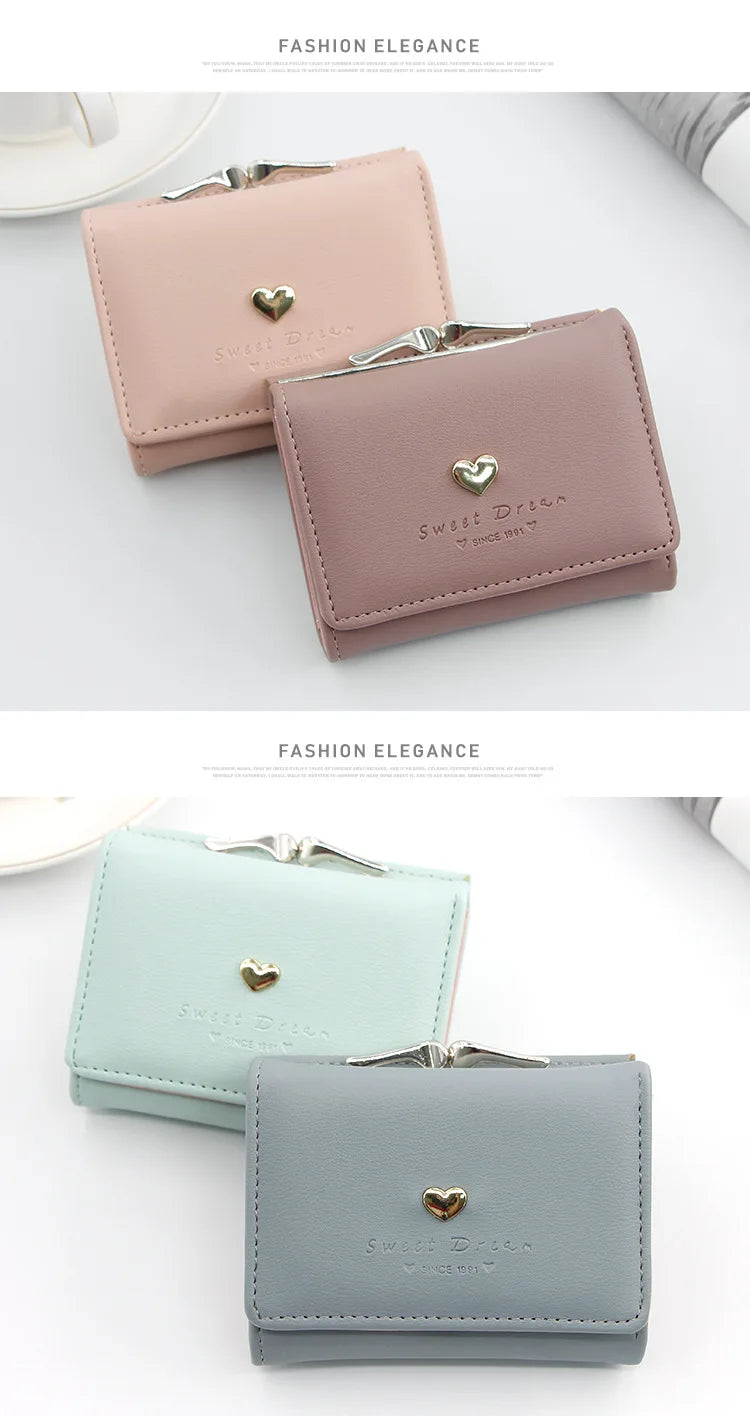 New Mini Short Women’s Wallet – High-Quality Luxury Coin Pocket, Card & Photo Holder, Cute Purse for Girls