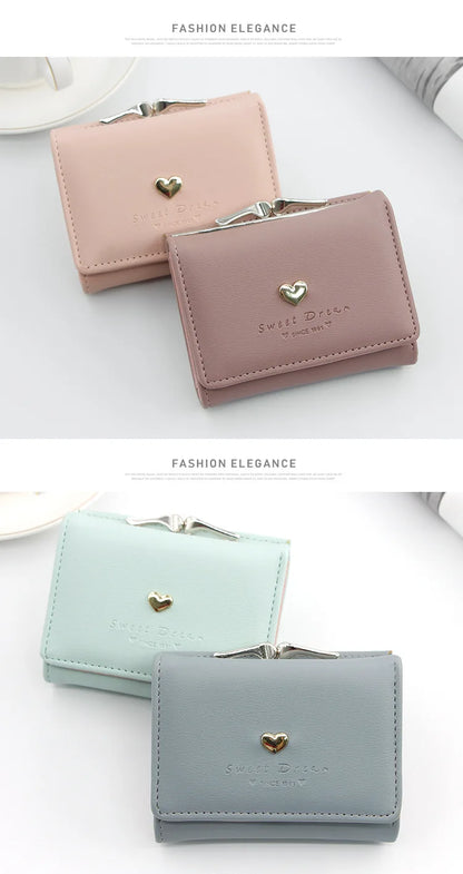 New Mini Short Women’s Wallet – High-Quality Luxury Coin Pocket, Card & Photo Holder, Cute Purse for Girls