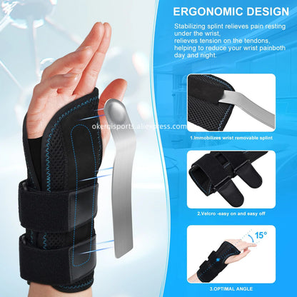 Adjustable Wrist Support Brace – Sport Wristband for Left & Right Hand, Fitness, Weightlifting & Pain Relief