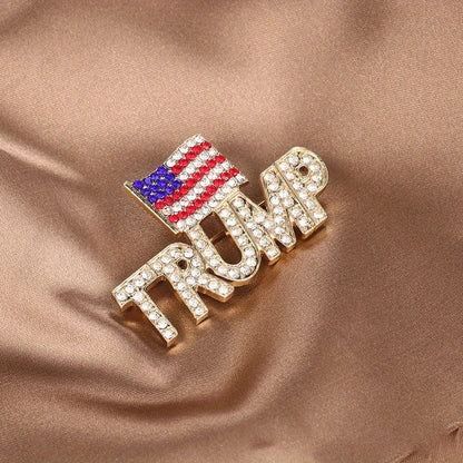 Hot Selling Trump America Flag Brooch – High-Quality Patriotic Pin Badge