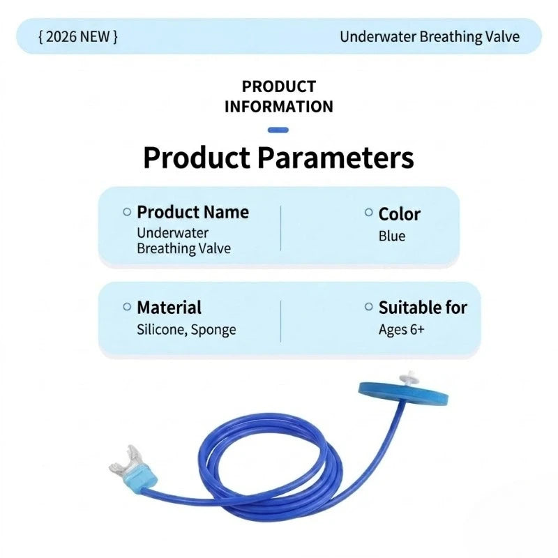 Full Dry Snorkel Breathing Tube - Foldable Anti-Choking Scuba & Swimming Training Gear (1–4M)