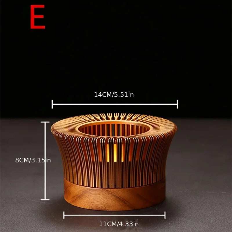 Gold Hollow Aluminum Alloy Teapot Warmer – Candle Base Heater for Coffee, Tea, and Milk Pots