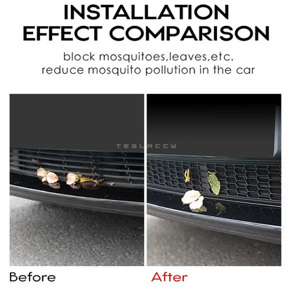 Front Grill Guard Mesh Inserts for Tesla Model Y 2021-2024 – Air Inlet Vent Cover & Bumper Filter Accessories