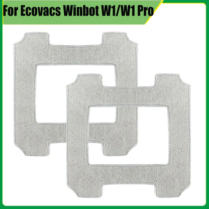 Washable Microfiber Mop Pads for Ecovacs Winbot W1/W1 Pro/W2/W2 Omni – Window Cleaning Robot Replacement Accessories