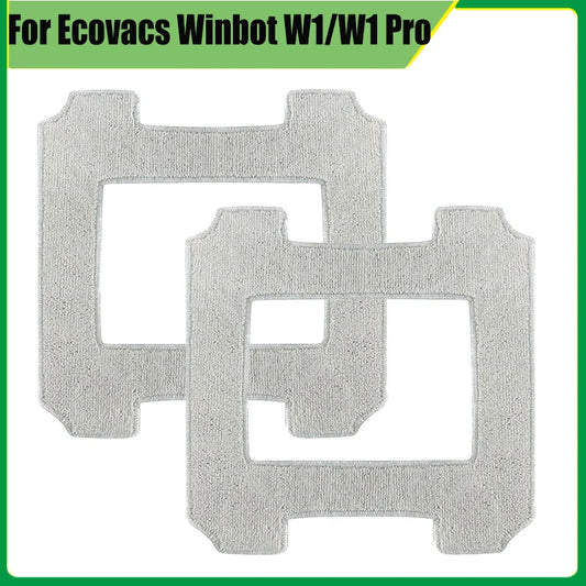Washable Microfiber Mop Pads for Ecovacs Winbot W1/W1 Pro/W2/W2 Omni – Window Cleaning Robot Replacement Accessories