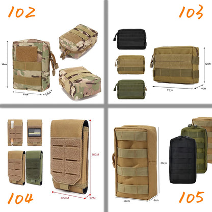 Tactical Molle Pouch Waist Bag for Men - Phone Pouch Fanny Pack for Camping and Hunting, EDC Accessories