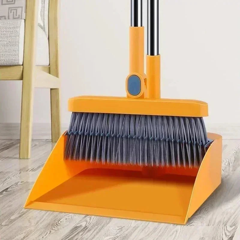 Household Broom & Dustpan Set – Foldable Sweep Broom with Brush Head and Garbage Shovel for Easy Cleaning