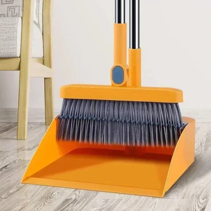 Household Broom & Dustpan Set – Foldable Sweep Broom with Brush Head and Garbage Shovel for Easy Cleaning