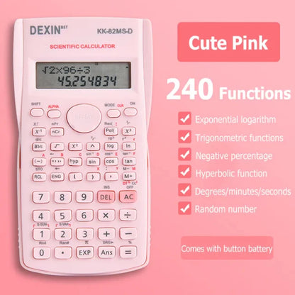 Multifunctional Scientific Calculator – Large Screen Portable Student Math Calculator for School, Office & Exam Use