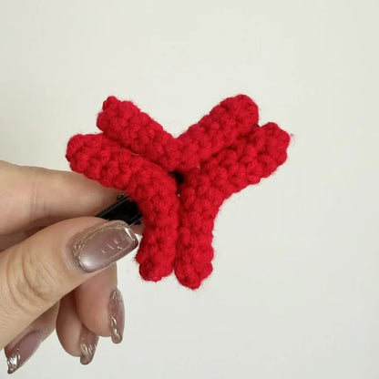 Angry Duck Hair Clip - Novelty Crochet Yarn Duckbill Side Clip for Fun Hairstyles