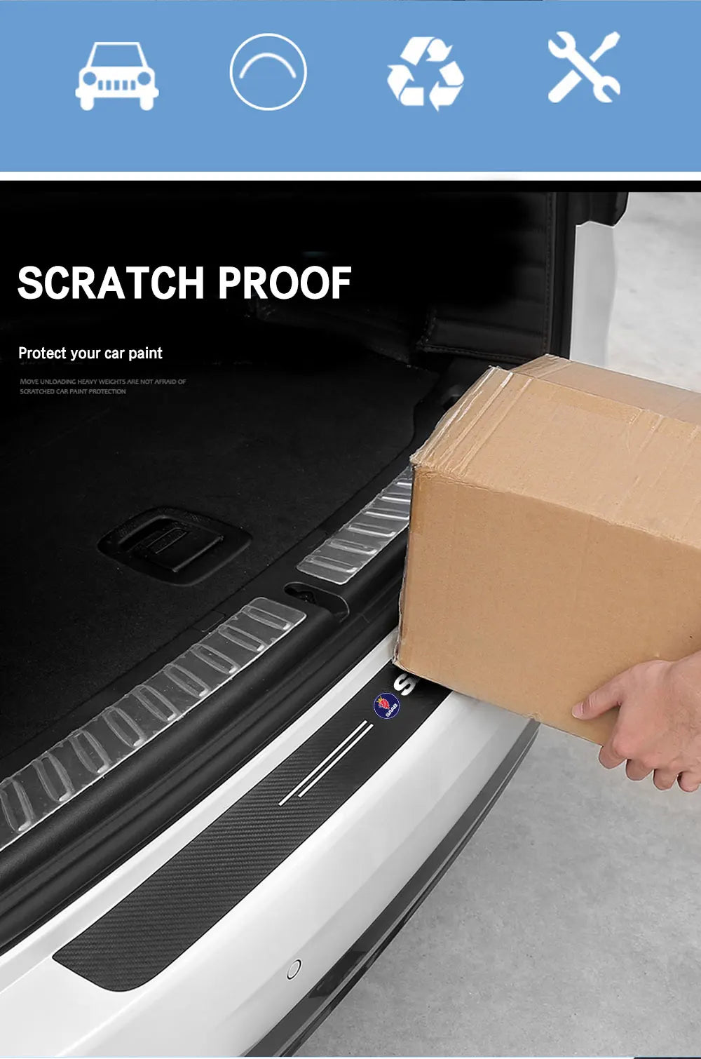 Carbon Fiber Anti-Scratch Scuff Pedal Protector for SAAB 9-3, 9-5 – Car Styling Sticker Accessories