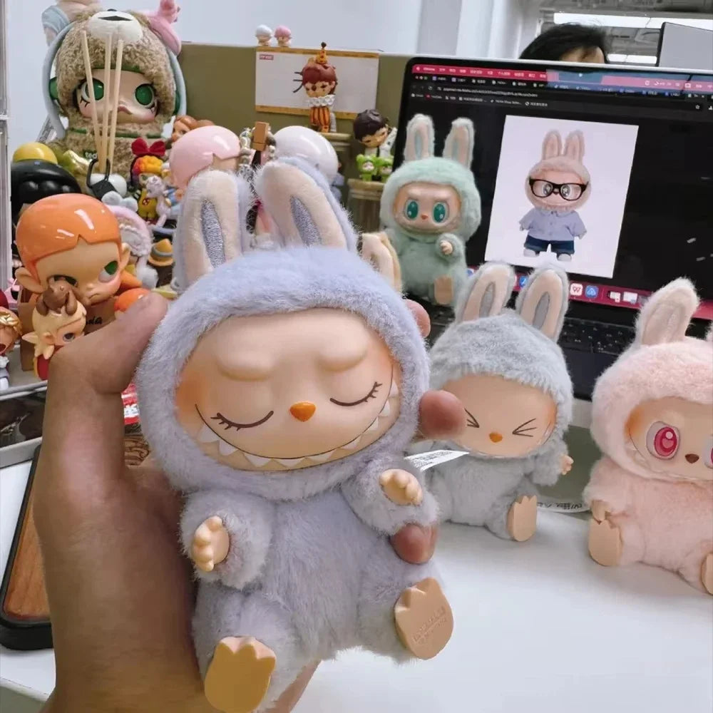 1:1 High-Quality Macaron 2nd The Monsters Labubu Sitting Party Vinyl Plush Blind Box Doll Gift