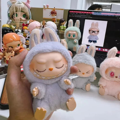 1:1 High-Quality Macaron 2nd The Monsters Labubu Sitting Party Vinyl Plush Blind Box Doll Gift