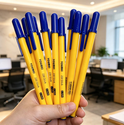 12-Piece 0.7mm Ballpoint Pen Set - Smooth-Writing Oil-Based Ink Pens