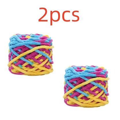 100g Chenille Knitting Yarn – Soft Thick Cotton Ice Strip Wool for DIY Hand Knitting Scarves & Crafts