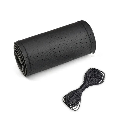 DIY Leather Steering Wheel Cover Kit - Needle & Thread Braided Car Interior Accessory