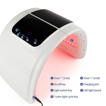 Professional 7-Color PDT LED Mask – Red Light Therapy Facial Device for Skin Rejuvenation, Face Lift & Anti-Wrinkle Treatment