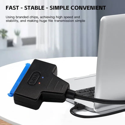SATA to USB 3.0 Adapter Cable - 22 Pin Connector for 2.5/3.5 Inch HDD SSD External Hard Drive