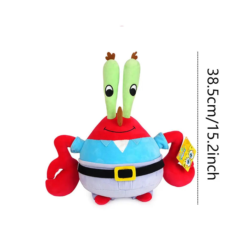 Anime Spongebob SquarePants Plush Toys – Patrick, Squidward, Mr. Krabs & Gary Stuffed Cartoon Toys, Birthday Gift for Kids