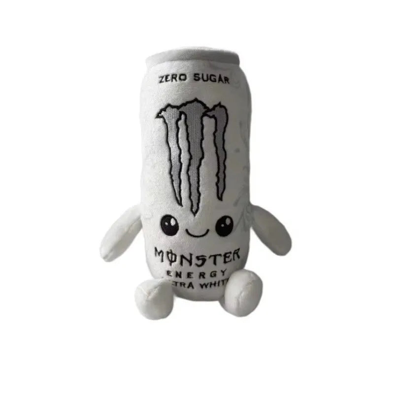 Energy Drink Can Plush Toy - White Zero Sugar Theme Soft Stuffed Doll & Desktop Ornament Gift