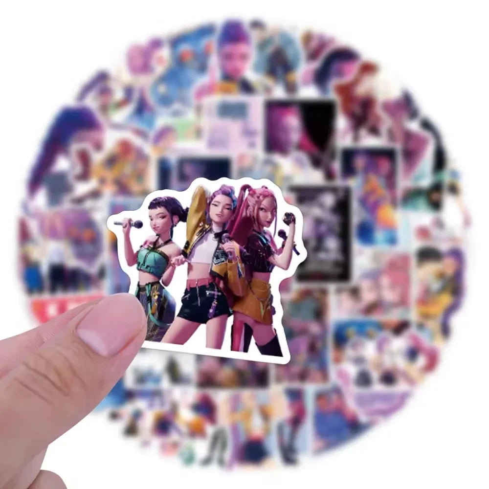 55-170PCS K-Pop Demon Hunters Anime Stickers – Waterproof DIY Decoration for Boys, Girls & Fans Gift