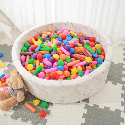 Colorful Baby Plastic Balls — Water Pool & Ocean Wave Balls with Basketball Hoop for Kids, Outdoor Tent Playhouse Toys