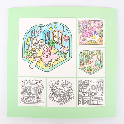 Into the Garden Coloring Book for Adults & Teens - Bold & Simple Designs with Plants, Flowers & Cute Animals