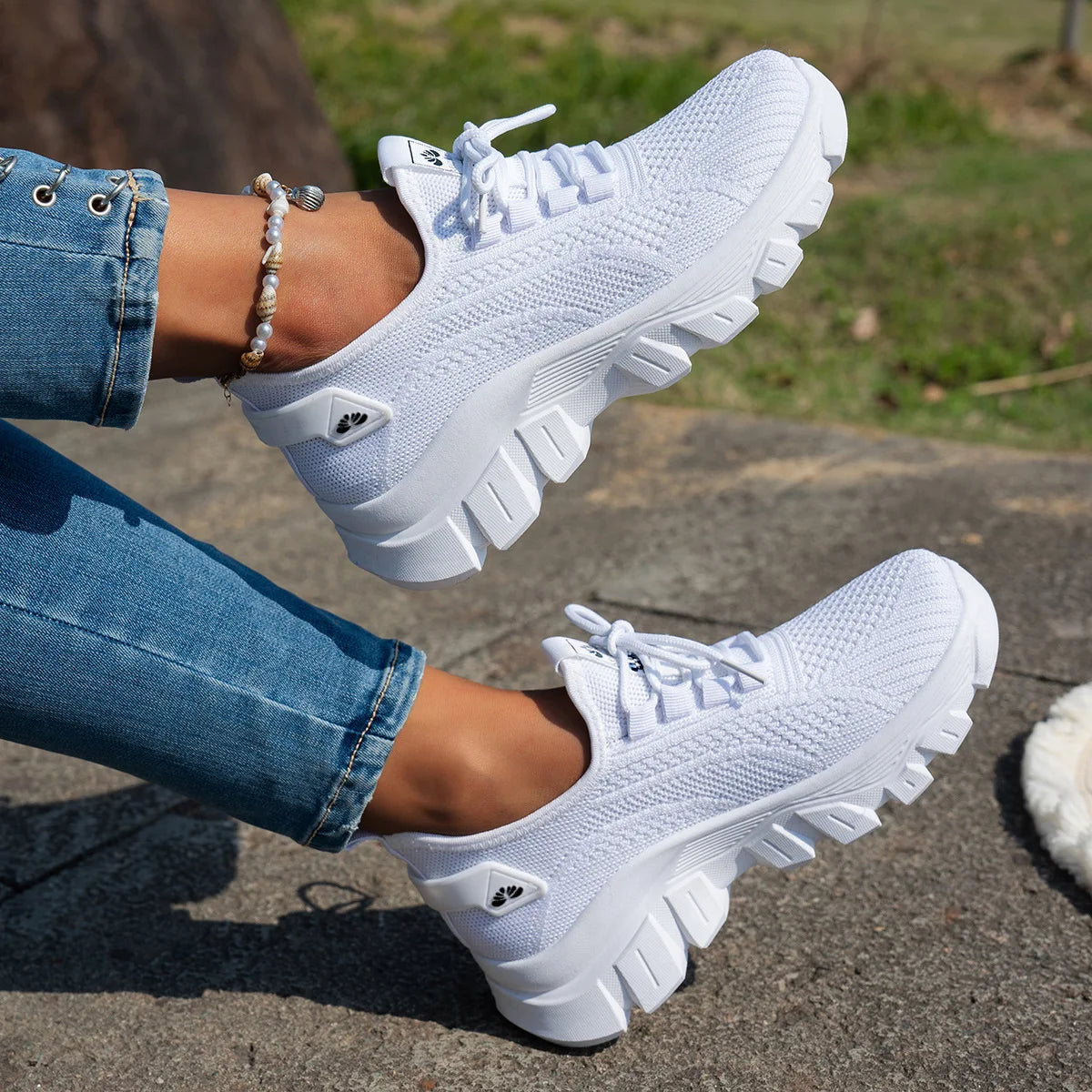 Women’s Mesh Breathable Sneakers – Lightweight Comfortable Summer 2025 Casual Shoes