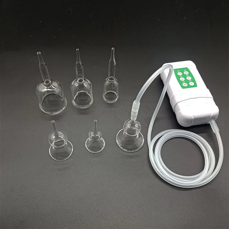 E-Cup Vacuum Suction Breast Enlargement & Body Massage Device, Multi-Function Cupping System for Neck, Back, Butt Lift & Nipple Care