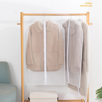 Dust-Proof Garment Protector Cover Bag with Zipper - Fully Enclosed Clothes Storage Bag for Hanging - Durable Clothes Protection