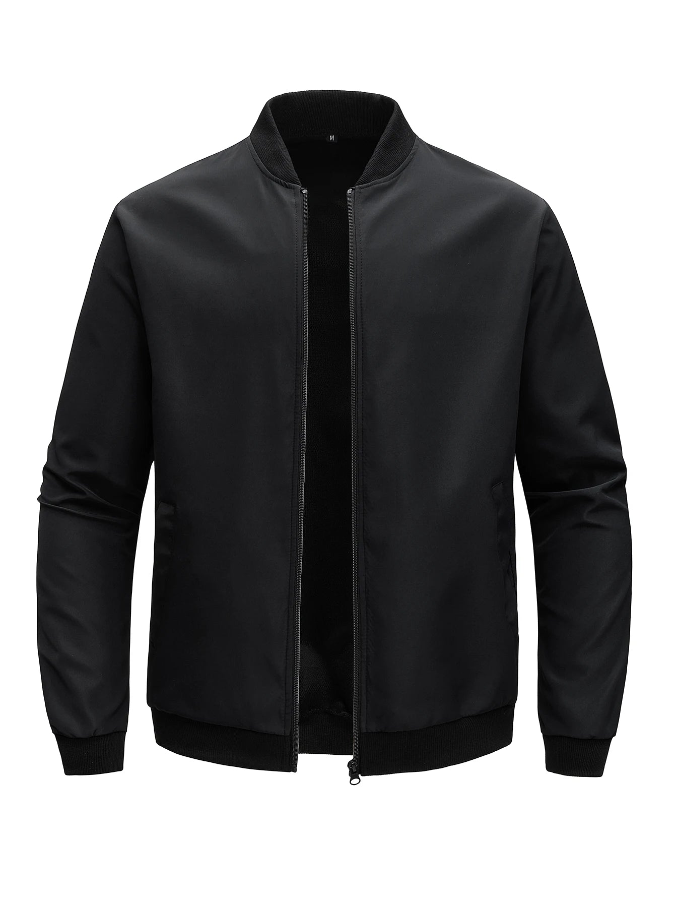 2024 Men's Spring Autumn Jacket – Short Loose Baseball Collar, Solid Color, Business Casual Thin Coat