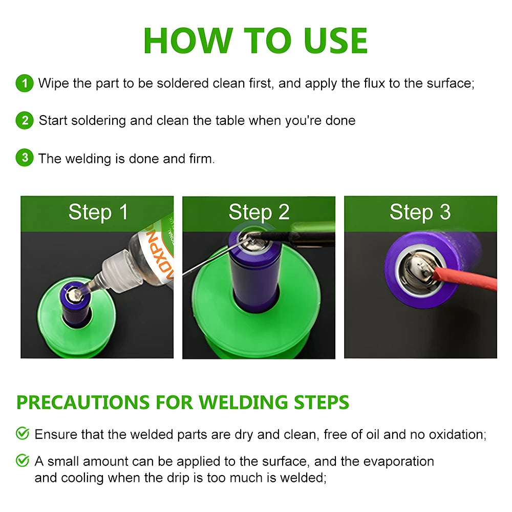 Liquid Soldering Flux - No-Clean Flux for SMD, BGA, IC & PCB Repair