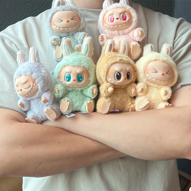 1:1 High-Quality Macaron 2nd The Monsters Labubu Vinyl Plush Blind Box - Sitting Party Doll, Decorative Surprise Gift