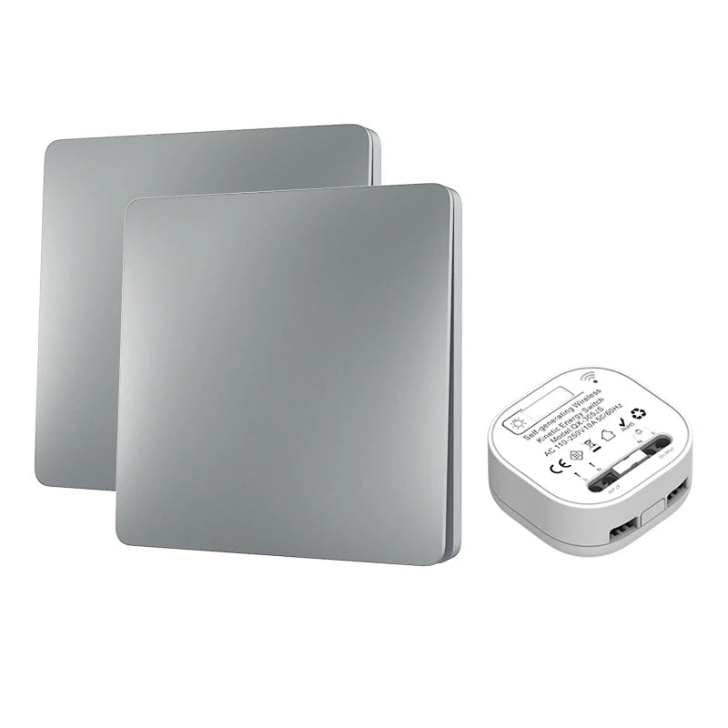 RF433 Frameless Large Panel Self-Powered Wireless Switch – Battery-Free Waterproof Outdoor Kinetic Light Control
