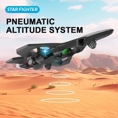 2.4G Remote Control Foam Fighter Glider – Electric Stunt UAV Helicopter with LED Lights & 360° Tumbling Aircraft Model