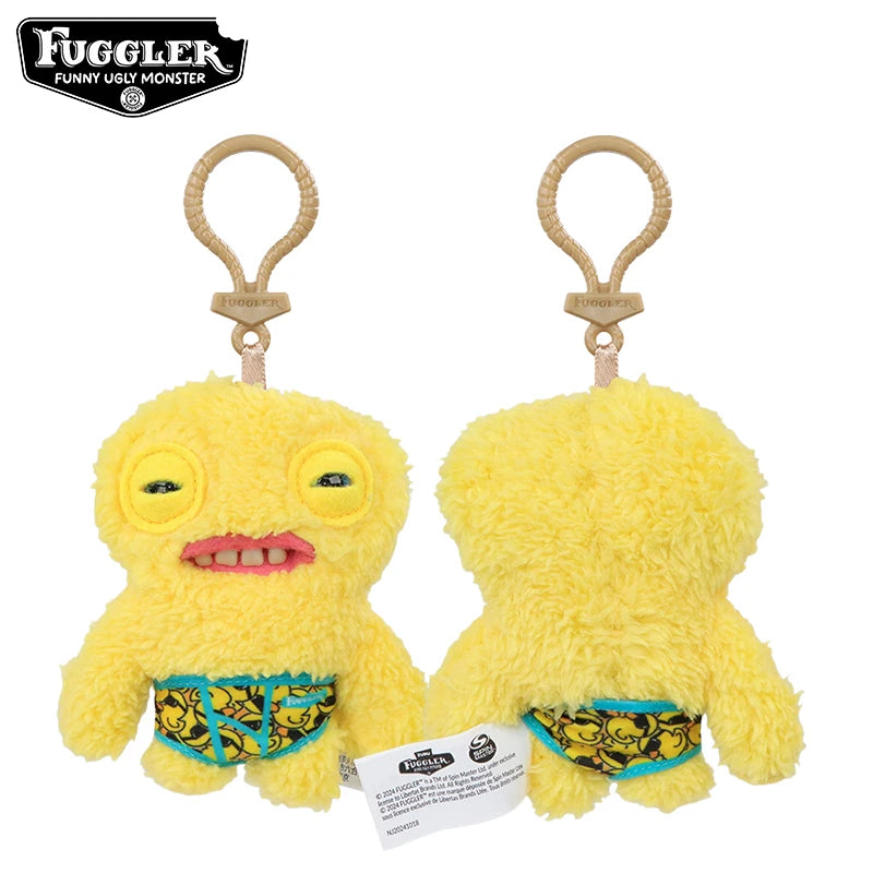 Original Fuggler Tooth Monster Keychain – Cute Wide-Eyed Plush Toy, Funny Ugly Monster Doll Pendant Gift