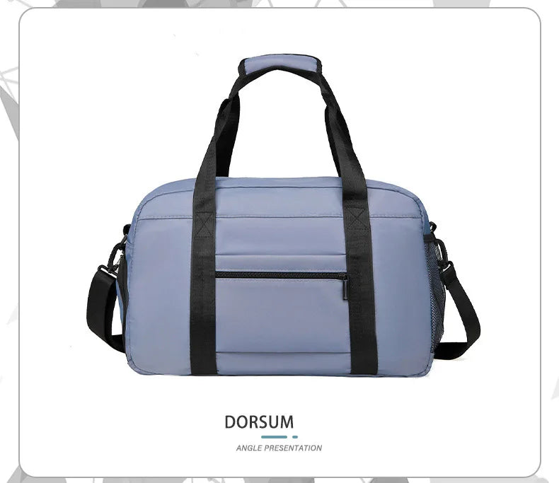 Large Fitness & Sports Duffel Bag – Women’s Gym, Yoga, Swimming Travel Backpack with Dry/Wet Shoes Pocket
