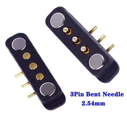 Magnetic Pogo Pin Connector - 2-10 Pin Spring Loaded Male Female DC Power Socket with 2.54/4.0/2.8mm Pitch
