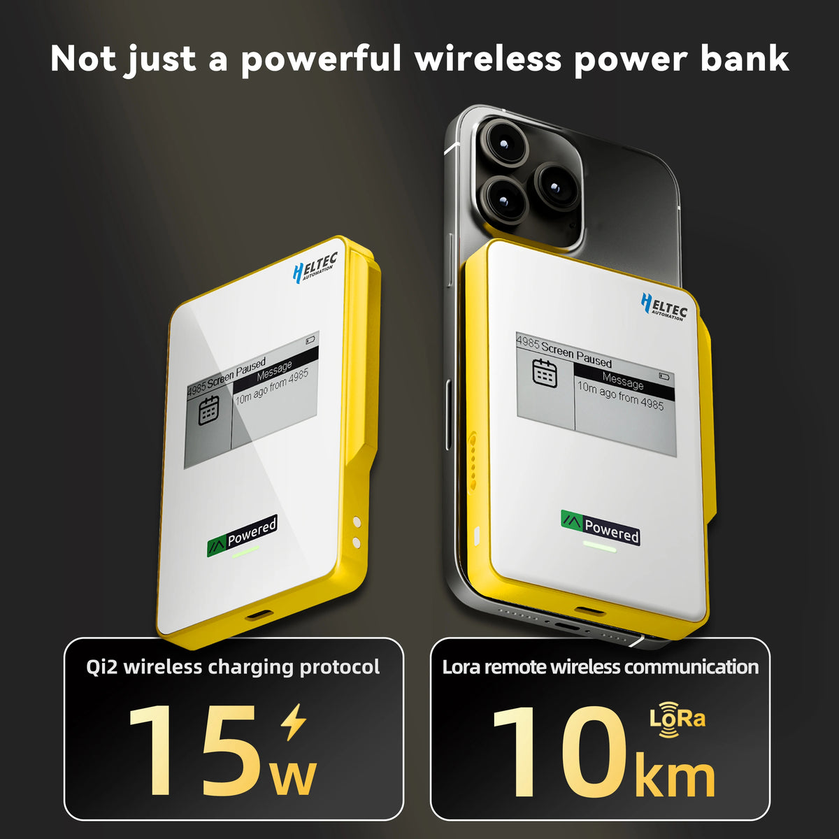Heltec MeshPocket Qi2 Magnetic Power Bank - 5000/10000mAh 15W Wireless Fast Charger for iPhone & Android