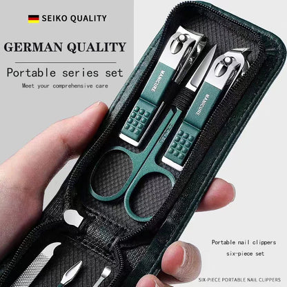 6-Piece Nail Scissors & Clippers Set – Portable High-End Manicure Beauty Tools for Men & Women