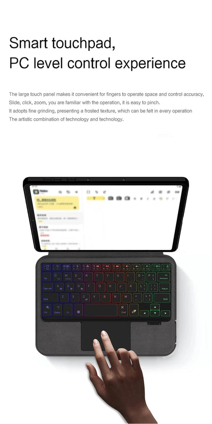HUWEI Magic Keyboard Case for Lenovo LEGION Y700 2023 8.8" TB-320F 2nd Gen Tablet Cover with TouchPad & Backlit Keyboard