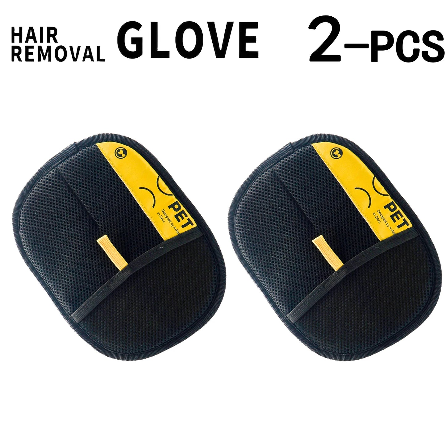Pet Hair Remover Gloves for Cats & Dogs — Reusable Electrostatic Grooming Glove with 2-in-1 Lint Roller Brush, Safe & Washable