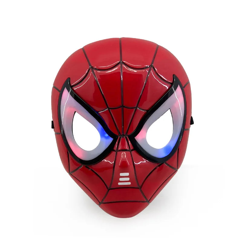Disney Anime Spider-Man LED Light Mask – Cool Cartoon Iron Man & Captain America Costume Prop for Kids Party Gift