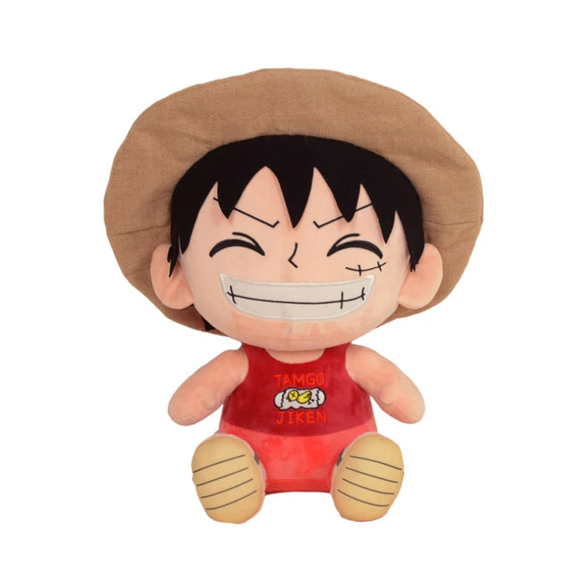 25CM One Piece Anime Plush Toys - Luffy, Chopper, Ace and Zoro Cute Stuffed Character Dolls for Fans and Gifts