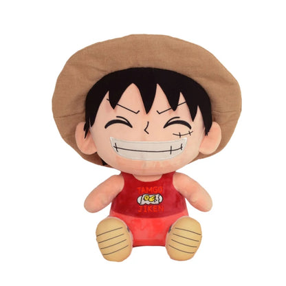 25CM One Piece Anime Plush Toys - Luffy, Chopper, Ace and Zoro Cute Stuffed Character Dolls for Fans and Gifts
