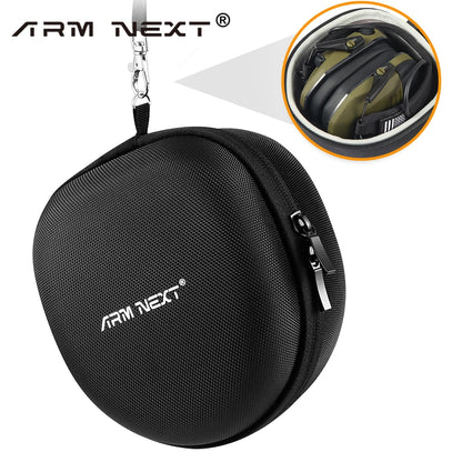 ARM NEXT Shockproof Hard Carrying Case: Travel Bag for Walkers Howard Leight Impact Sport Sound Amplification OD Electric Earmuff