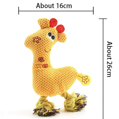 Plush Squeaky Dog Toy - Cute Donkey Teething & Interactive Training Toy for Small Dogs
